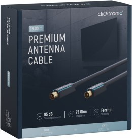 CLICKTRONIC Przyłącze TV IEC kabel antenowy 15m CLICKTRONIC