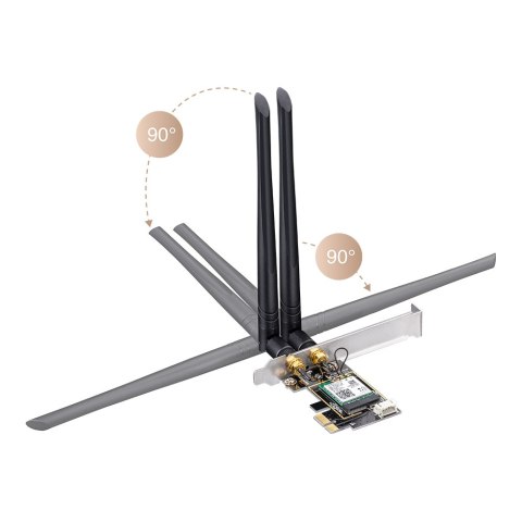 Karta sieciowa PCI-E WiFi 6 AX5400 BT 5.2 2x5 dBi Cudy