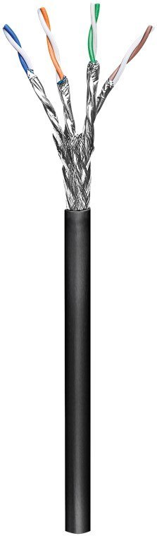 Skrętka CAT7 S/FTP AWG 23/1 PE Goobay czarna 100m