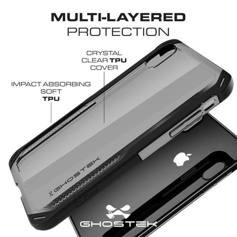 Etui Cloak 4 Apple iPhone Xs Max czarny GHOSTEK