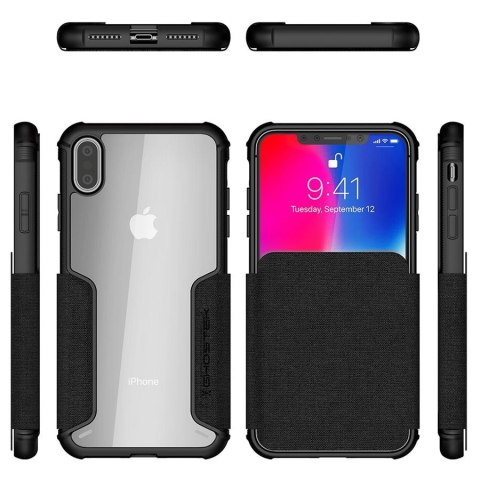 Etui Exec 3 Apple iPhone Xs Max czarny GHOSTEK