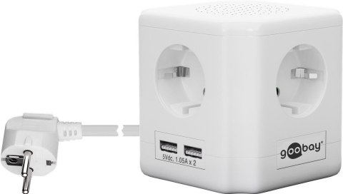 Listwa zasilająca CUBE kostka Goobay 4xAC 2xUSB Goobay