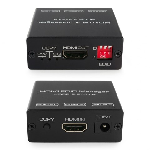 Konwerter HDCP2.2 do HDCP1.4 Spacetronik SP-H22H14 SPACETRONIK