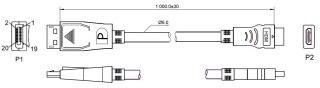 Kabel Display Port - HDMI Goobay Gold - 5m Goobay