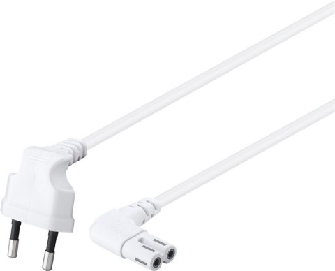 Kabel zasilający ósemka C7 Goobay 2x90 biały 1.5m