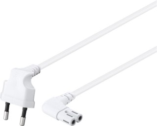 Kabel zasilający ósemka C7 Goobay 2x90 biały 2m