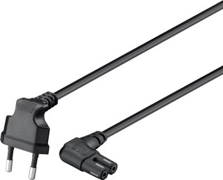 Kabel zasilający ósemka C7 Goobay 2x90 czarny 1m