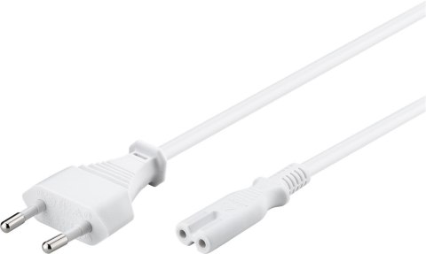 Kabel zasilający ósemka C7 Goobay biały 1.5m