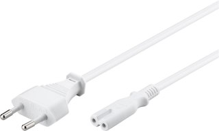 Kabel zasilający ósemka C7 Goobay biały 5m