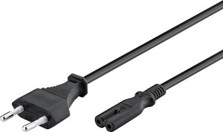 Kabel zasilający ósemka C7 Goobay czarny 1.8m