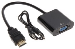 Konwerter HDMI na VGA + audio SPH-VA02 Black SPACETRONIK
