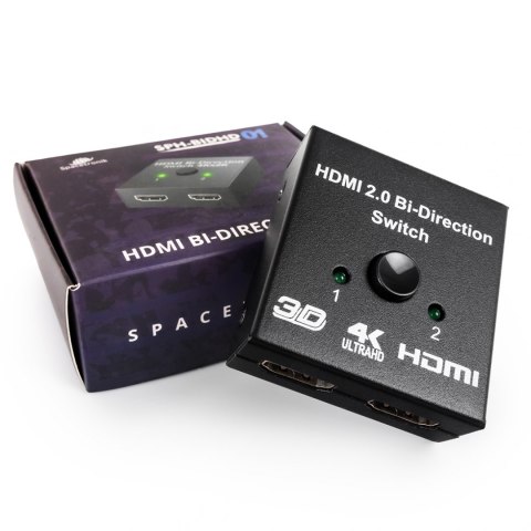 Sumator/rozgałęźnik HDMI 2x1 1x2 SPH-BIDHD01 1080p SPACETRONIK