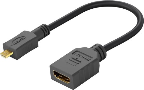 Adapter wt. micro HDMI - gn. HDMI 4K Goobay 15cm Goobay