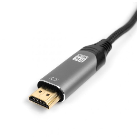 Kabel DP HDMI 1.4 8K Spacetronik KDH-SPA010 1m SPACETRONIK