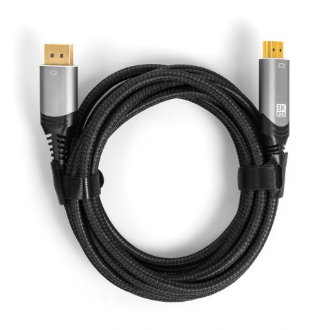 Kabel DP HDMI 1.4 8K Spacetronik KDH-SPA020 2m SPACETRONIK