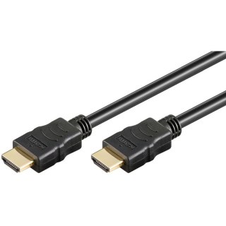 Kabel HDMI Goobay 1.4 Gold Black 0.5m Goobay