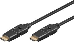 Kabel HDMI Obrotowy Goobay Czarny 2m Goobay