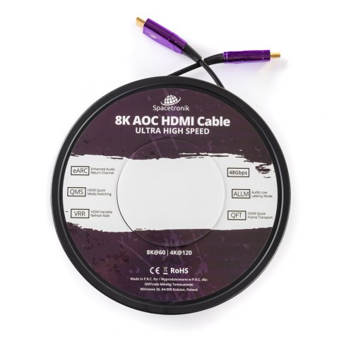 Kabel optyczny UHS AOC HDMI 2.1 SH-OX200 20 m SPACETRONIK