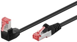 Kabel LAN Patchcord CAT 6 S/FTP 1x90 CZARNY 2m Goobay