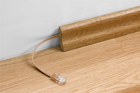 Kabel LAN Patchcord CAT 6 U/UTP PŁASKI c brąz 2m