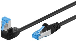 Kabel LAN Patchcord CAT 6A S/FTP 1x90 czarny 3m Goobay