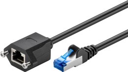 Kabel LAN Przedłużacz CAT 6A S/FTP czarny 1m Goobay