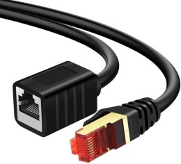 Kabel LAN przedłużacz CAT7 czarny 10m SPACETRONIK