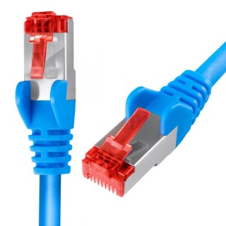 Kabel RJ45 CAT 6 S/FTP AWG27 LSZH niebieski 0.5m SPACETRONIK