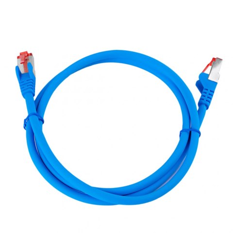 Kabel RJ45 CAT 6 S/FTP AWG27 LSZH niebieski 0.5m SPACETRONIK