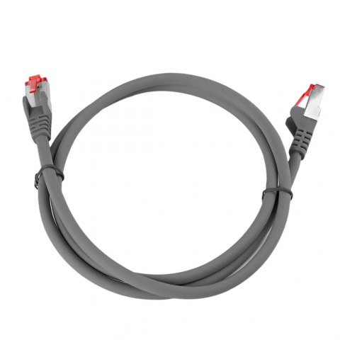 Kabel RJ45 CAT 6 S/FTP AWG27 LSZH szary 0.5m