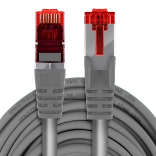 Kabel RJ45 CAT 6 S/FTP AWG27 LSZH szary 1m