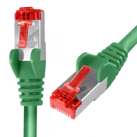 Kabel RJ45 CAT 6 S/FTP AWG27 LSZH zielony 0.5m SPACETRONIK