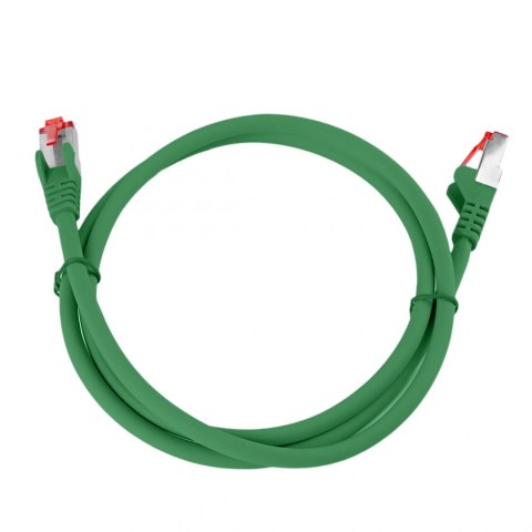 Kabel RJ45 CAT 6 S/FTP AWG27 LSZH zielony 0.5m SPACETRONIK