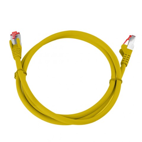 Kabel RJ45 CAT 6 S/FTP AWG27 LSZH żółty 0.5m SPACETRONIK