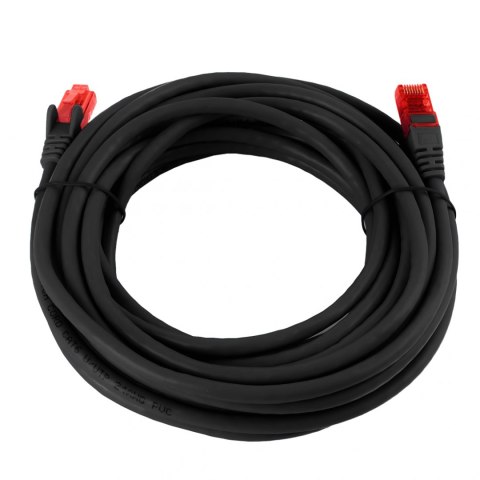 Kabel RJ45 CAT 6 U/UTP AWG24 czarny 10m