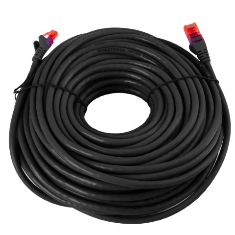 Kabel RJ45 CAT 6 U/UTP AWG24 czarny 20m