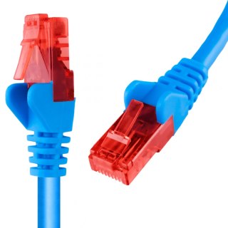 Kabel RJ45 CAT 6 U/UTP AWG24 niebieski 0.5m SPACETRONIK