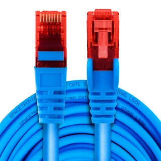 Kabel RJ45 CAT 6 U/UTP AWG24 niebieski 0.5m SPACETRONIK