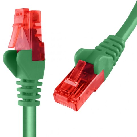 Kabel RJ45 CAT 6 U/UTP AWG24 zielony 0.5m SPACETRONIK