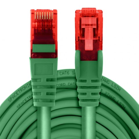 Kabel RJ45 CAT 6 U/UTP AWG24 zielony 0.5m SPACETRONIK