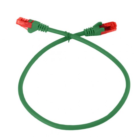 Kabel RJ45 CAT 6 U/UTP AWG24 zielony 0.5m SPACETRONIK