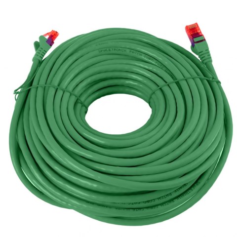 Kabel RJ45 CAT 6 U/UTP AWG24 zielony 15m