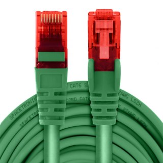 Kabel RJ45 CAT 6 U/UTP AWG24 zielony 7.5m