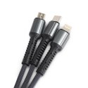 Kabel 3w1 USB-A - USB-C + micro + Lightning LDNIO LDNIO