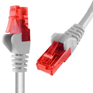 Kabel RJ45 CAT 6 U/UTP AWG24 biały 1m SPACETRONIK