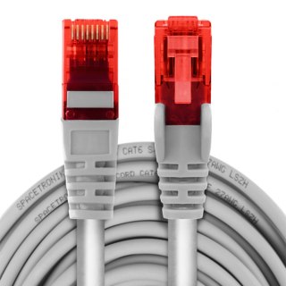 Kabel RJ45 CAT 6 U/UTP AWG24 biały 1m SPACETRONIK