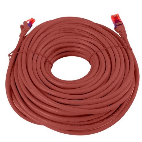Kabel RJ45 CAT 6 U/UTP AWG24 czerwony 20m