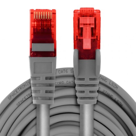 Kabel RJ45 CAT 6 U/UTP AWG24 szary 0.5m SPACETRONIK