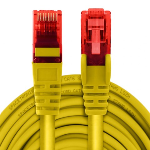 Kabel RJ45 CAT 6 U/UTP AWG24 żółty 0.5m SPACETRONIK