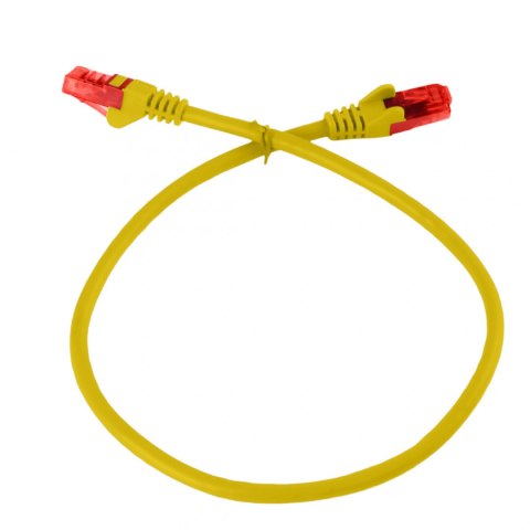 Kabel RJ45 CAT 6 U/UTP AWG24 żółty 0.5m SPACETRONIK